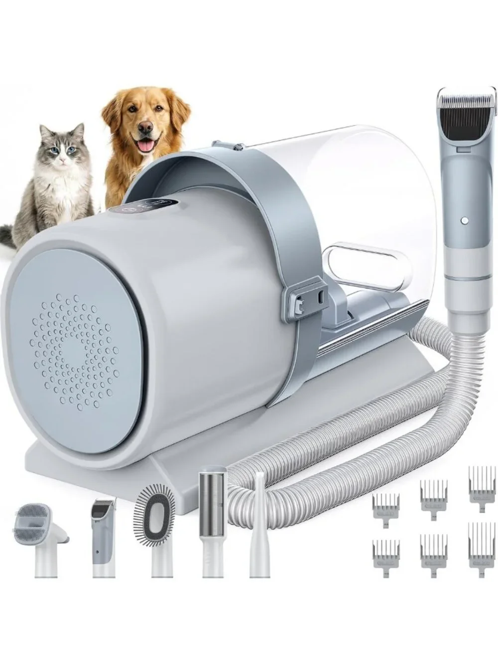 Pet Grooming Vacuum Kit for Cats & Dogs, 2.5L Dust Cup, Hair Removal Tool